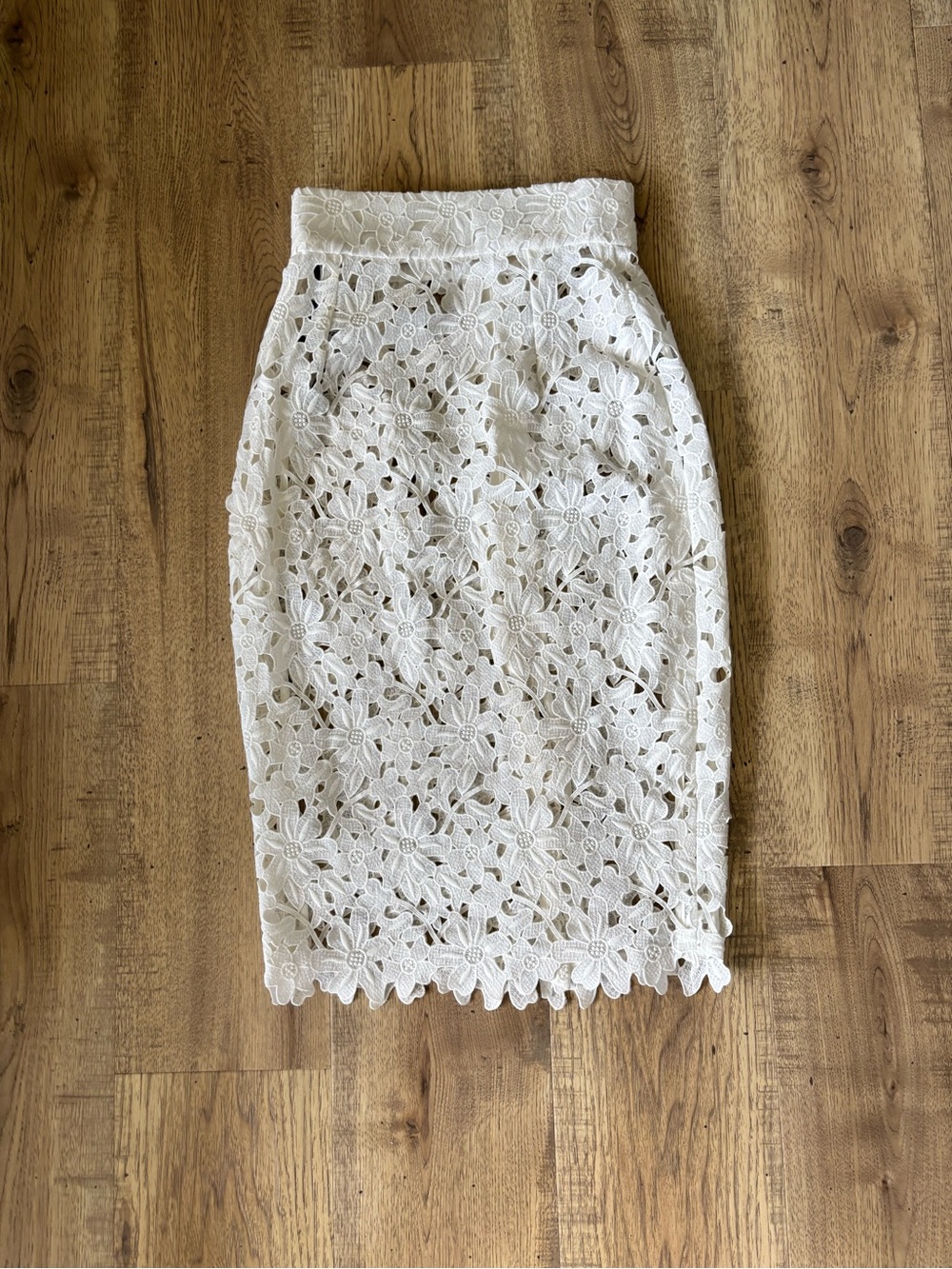 Bambah ivory lace skirt size 8 UK